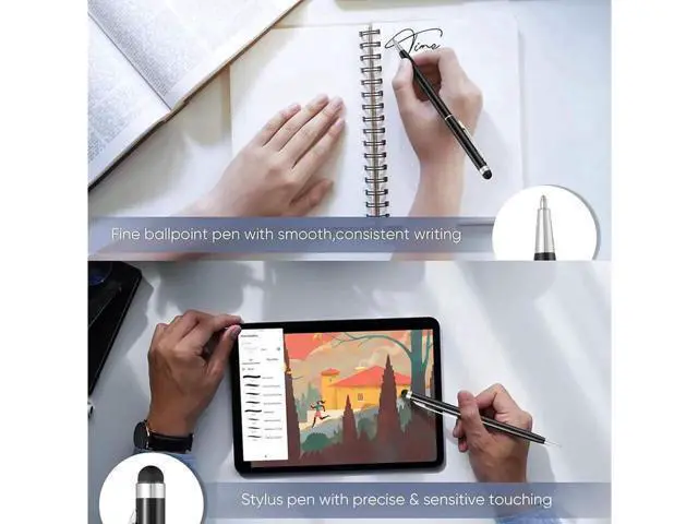 Alt view image 10 of 14 - Nokia T10 Tablet Case 8.0 Inch 2022, Trifold Slim Smart Stand Cover Hard Shell for 8.0" Nokia Tablet T10 2022 Release with Universal Stylus Pen Blue