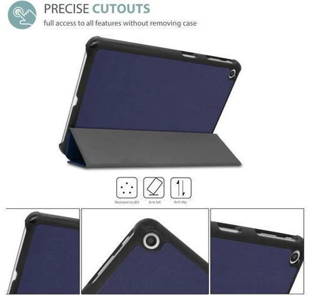 Alt view image 9 of 14 - LG G Pad 5 10.1 FHD Case Slim Light Smart Cover Trifold Stand Hard Shell Folio Case for 10.1 inch LG G Pad 5 2019