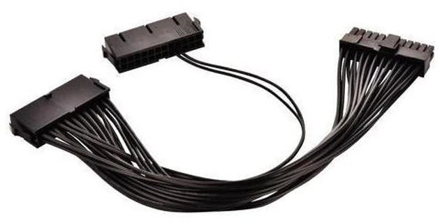 Alt view image 6 of 6 - 24 Pin Main Second Dual PSU ATX Power Supply Motherboard Adapter Cable