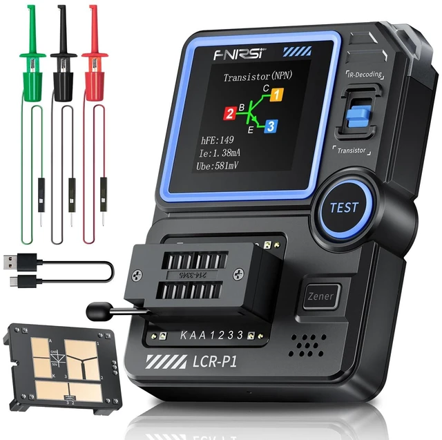 Alt view image 8 of 14 - LCR-P1 Transistor Tester, Mosfet Transistor Capacitor Tester, SMD Electronic Component Tester, Diode Triode Zener Diode Resistance Inductance Battery Test LCR Meter MOS PNP NPN ESR Meter