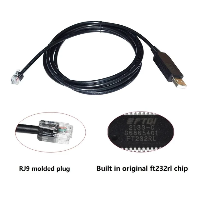 Alt view image 8 of 13 - FTDI FT232RL USB TO RJ9 4P4C PLUG RS232 SERIAL COMMUNICATION DEBUG CABLE FOR SERVOTRONIX CDHD CDHD2 SERVO BH86 C7 PORT TO PC 0.8M Length(1.8M Length)