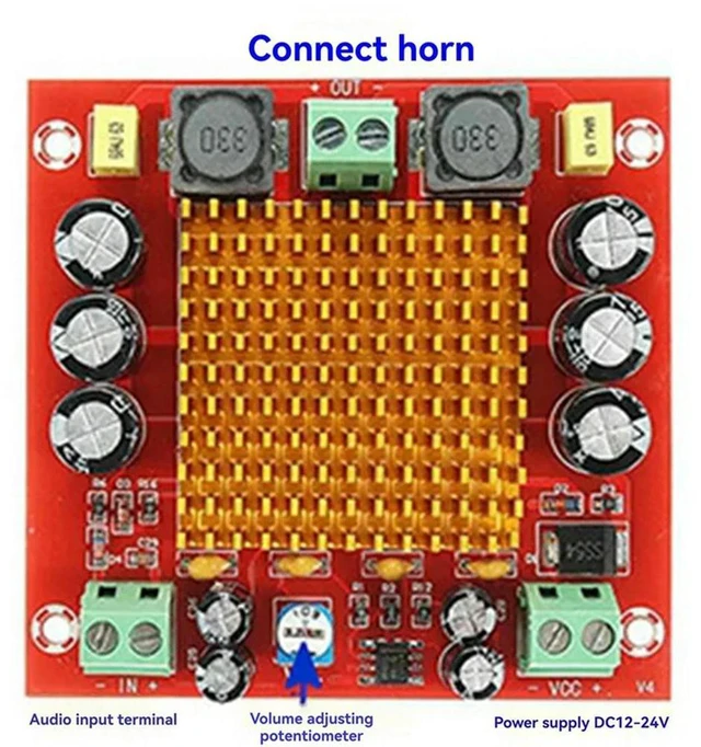 Alt view image 5 of 8 - 4Pcs XH-M544 Mono 150W Digital Amplifier Board For TPA3116DA Audio Amplification Module Power Supply Voltage 12-26V