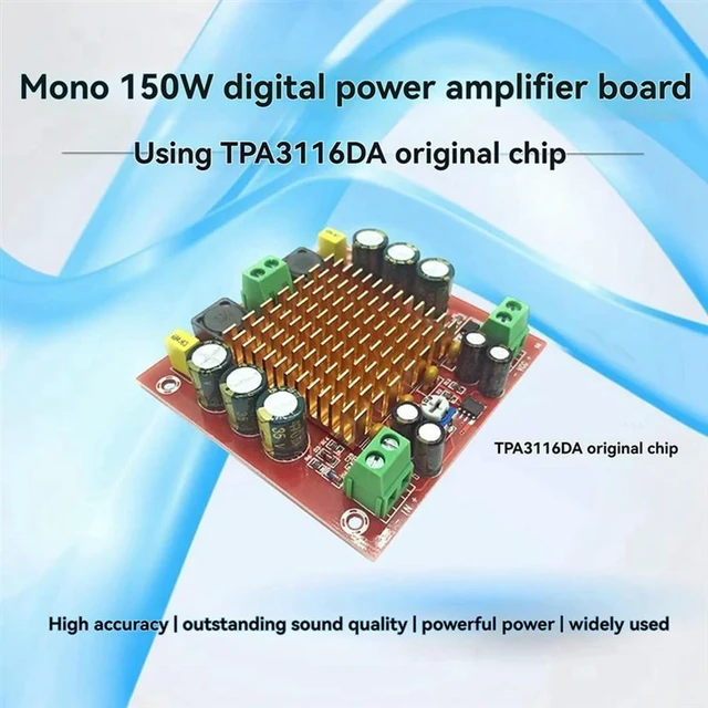 Alt view image 6 of 8 - 4Pcs XH-M544 Mono 150W Digital Amplifier Board For TPA3116DA Audio Amplification Module Power Supply Voltage 12-26V
