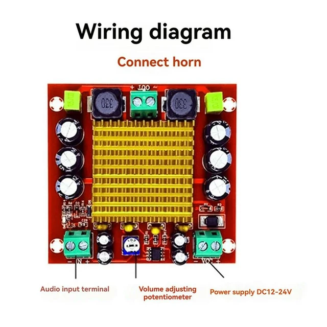 Alt view image 7 of 8 - 4Pcs XH-M544 Mono 150W Digital Amplifier Board For TPA3116DA Audio Amplification Module Power Supply Voltage 12-26V