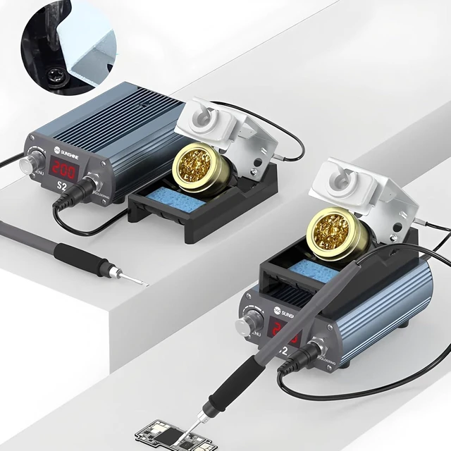 Alt view image 8 of 14 - S2 210 Precision Soldering Station Support C210 Iron Tip Large Solder Joints Quickly Heating Welding Station