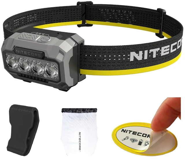 Alt view image 8 of 14 - HA23 UHE 600 Lumen Camping Headlamp, Lightweight, Bright with 3X AAA Batteries Multiple Color Temperatures, Red Light Sticker (Black)