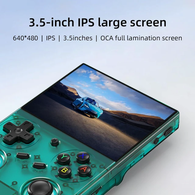 Alt view image 9 of 14 - RG35XX Pro Handheld Game Consoles RG35XXPro Retro Gaming Console with 64GB Card 4353 Games Video Game Console Pocket Arcade Support 30+ Simulators WiFi Bluetooth HD Output Transparent Teal