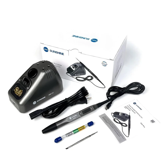 Alt view image 8 of 14 - S210 Pro Smart Portable Soldering Iron 110W Universal C210 TIP Quick BGA Welding Repair Iron Bracket MINI Repair Tool