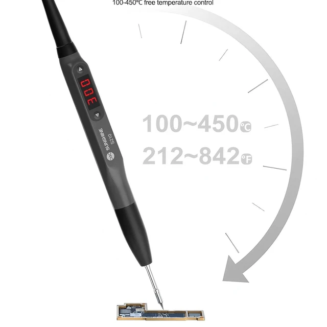 Alt view image 14 of 14 - S210 Pro Smart Portable Soldering Iron 110W Universal C210 TIP Quick BGA Welding Repair Iron Bracket MINI Repair Tool