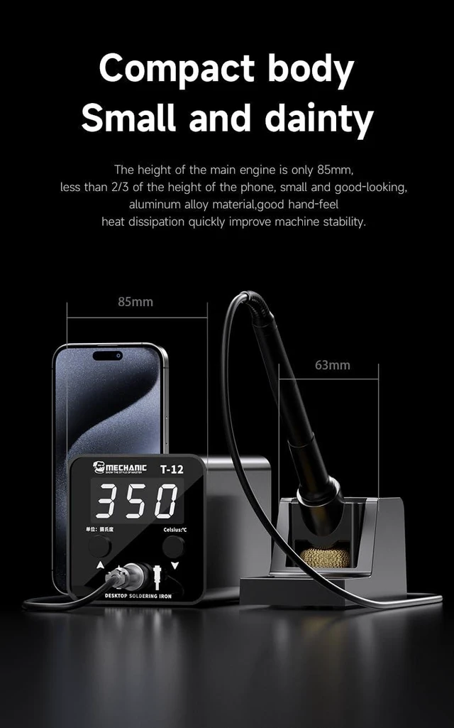 Alt view image 10 of 14 - T 12 Desktop Soldering Iron with LED Digital Display Screen Precise Temperature Control Soldering Station Repair Tools