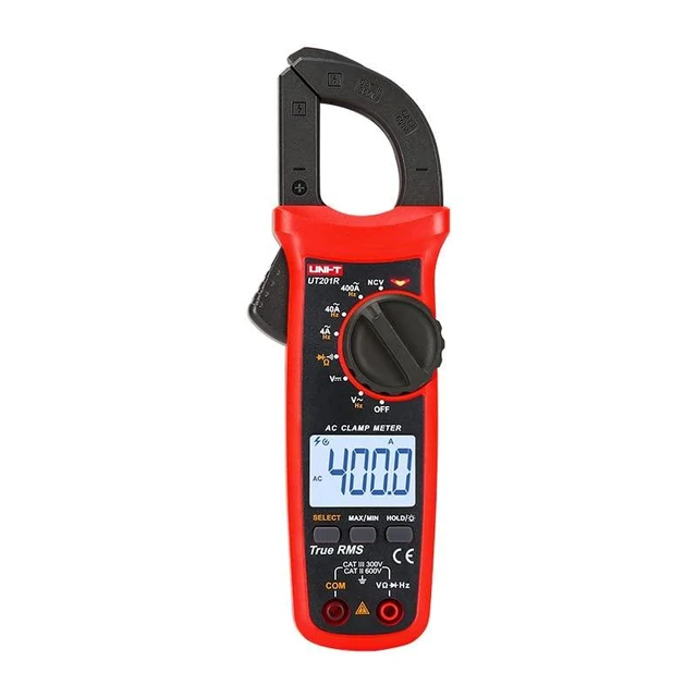 Alt view image 8 of 14 - Multimeter clamp Meter UT201R/UT202R/UT203R/UT204R/UT202F AC/DC 400/600A Digital Ammeter clamp Meter DC AC for Measuring Ammeter Voltmeter Ohm Tester(UT201R)