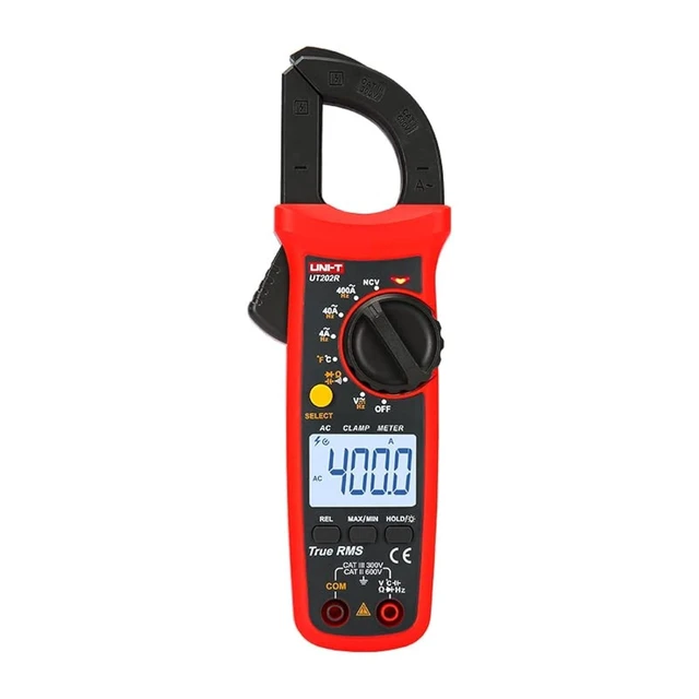 Alt view image 8 of 14 - Multimeter clamp Meter UT201R/UT202R/UT203R/UT204R/UT202F AC/DC 400/600A Digital Ammeter clamp Meter DC AC for Measuring Ammeter Voltmeter Ohm Tester(UT202R)