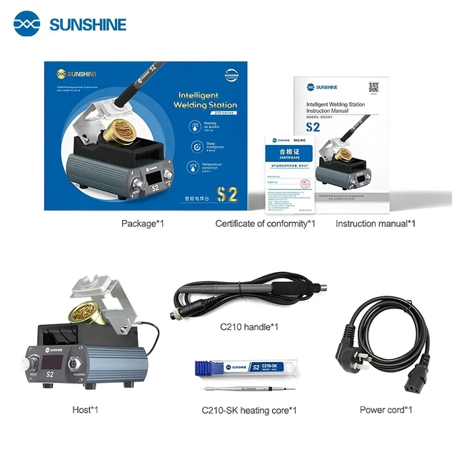 Alt view image 12 of 14 - S2 210 Precision Soldering Station Support C210 Iron Tip Large Solder Joints Quickly Heating Welding Station