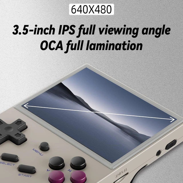 Alt view image 9 of 14 - RG35XX 2024 Retro Gaming Consoles with 64GB Card rg35xx Handheld Game Console 3.5 inch IPS Screen Linux System Classic Emulator Hand Held Gaming Console Support HDMI TV Output Gray