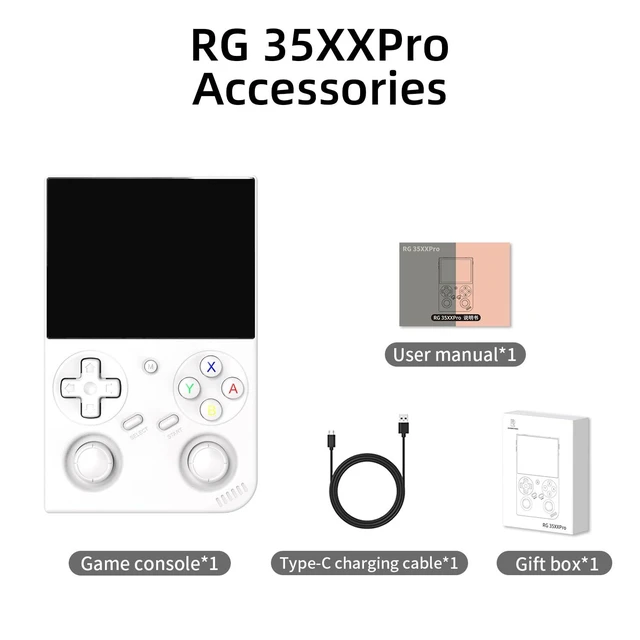 Alt view image 14 of 14 - Anbernic RG35XX Pro Retro Handheld Game Console , RG 35XXPro Support HDMI TV Output 5G WiFi Bluetooth 4.2 , 3.5 Inch IPS Screen Linux System Preloaded 4353 Games 3200mAh Battery(White-New)
