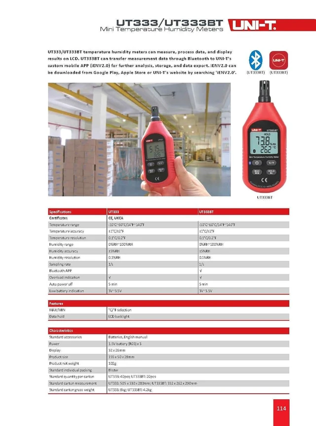 Alt view image 14 of 14 - Hygrometer : Mini Temperature Humidity Meter LCD Digital Air Temperature Thermometer Hygrometer Gauge Tester MAX/MIN Mode(UT333)