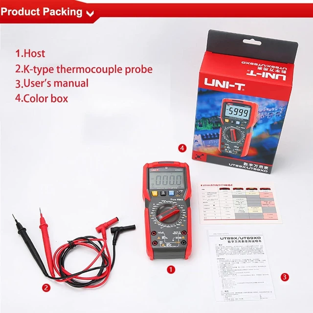 Alt view image 13 of 14 - UT89X Digital Multimeter Professional Tester True RMS AC/DC 1000V 20A Voltage Current Temperature Conductance Meter (UT89X)