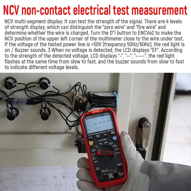 Alt view image 11 of 14 - Multimeter clamp Meter UT61E+ UT61B+ UT61D+ Digital Multimeter 1000V True RMS C/DC Voltage Current Resistance Capacitance Tester(UT61B+)