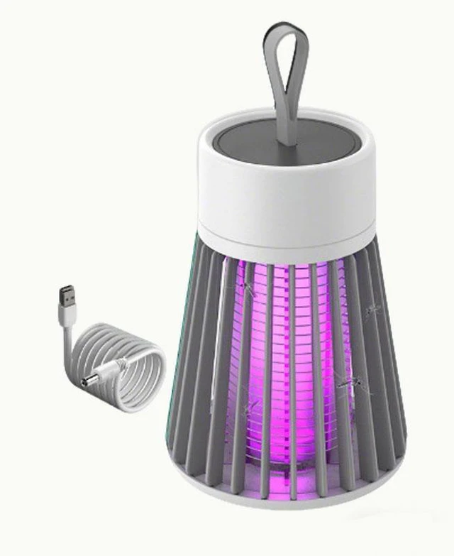 Alt view image 6 of 10 - SOEWIOU Gray USB Rechargeable Mosquito Killer Lamp, Portable Electric Mosquito Trap, Indoor Outdoor Mosquito Repellent for Home Dormitory Camping