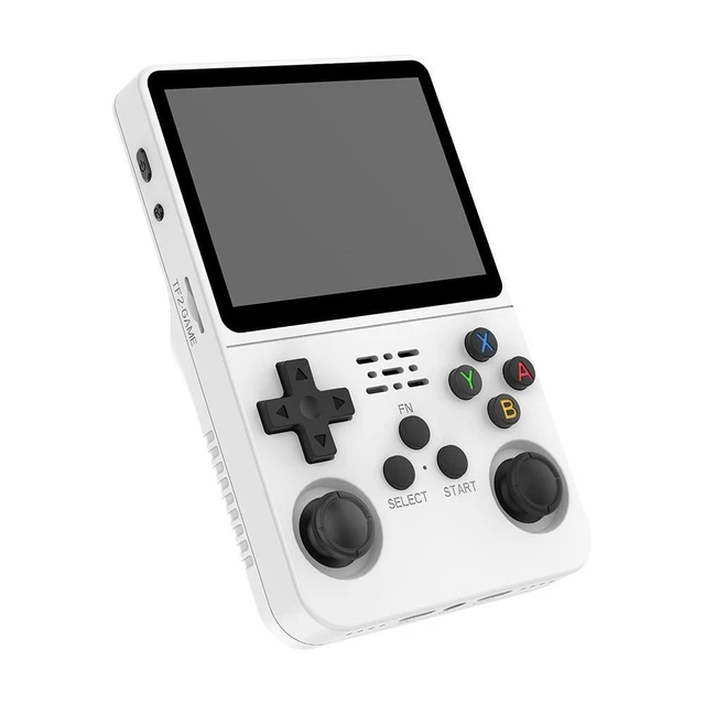 Alt view image 8 of 8 - SOEWIOU R36S Retro Handheld Video Game Console Linux System 3.5 Inch IPS Screen Portable Pocket Video Player 128GB Games White