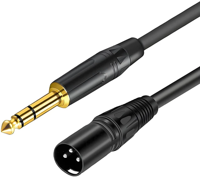 Alt view image 3 of 3 - SOEWIOU KMF-6228 6.35mm to XLR Male Balanced Audio Cable, Microphone Cord for Mixer, Amplifier, 196.8in