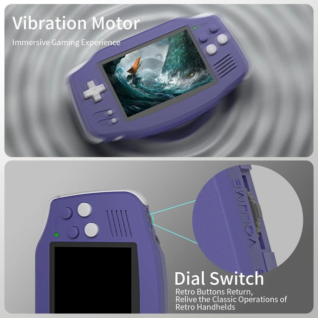 Alt view image 10 of 12 - RG34XX Retro Handheld Game Consoles Classic Retro Gaming Console 64G Card Preloaded Games 5000+ rg34xx Portable Gaming Console Linux 64-bit 3500mAh Battery WiFi Bluetooth HD and TV Output Indigo