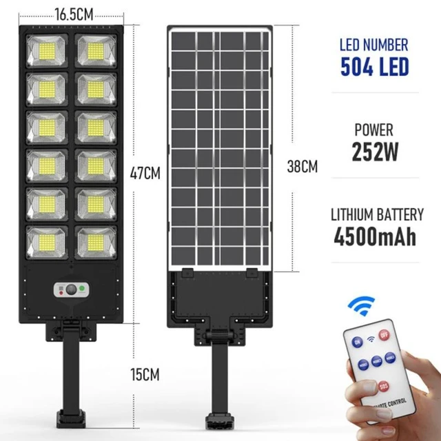 Alt view image 2 of 2 - SOEWIOU All-in-One Solar Street Light, Outdoor Waterproof Home Garden Light, PIR Motion Sensor Wall Lamp