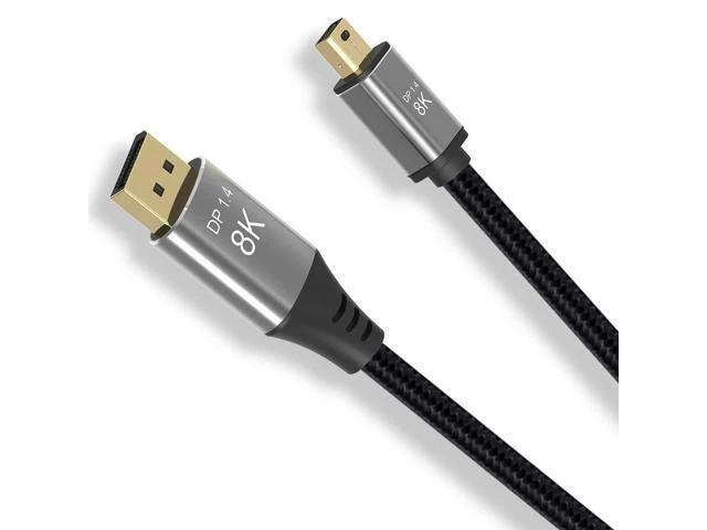 Alt view image 9 of 14 - 2M 6.6FT Mini DP to DisplayPort Cable 8K(7680x4320)@60Hz 4K@144Hz Display Port 1.4 Bi-Directional Transmission DP to Mini DisplayPort 8K