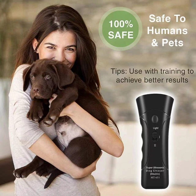Alt view image 9 of 12 - SOEWIOU Dual-Head Ultrasonic Dog Repeller, Portable Dog Training Device, Anti-Barking Trainer, Outdoor Pet Deterrent for Cross-Border