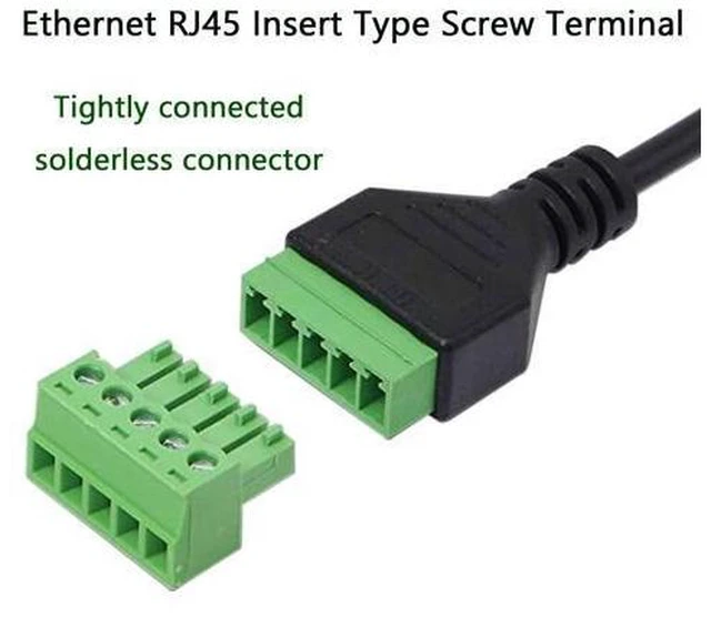 Alt view image 8 of 10 - RJ45 Screw Terminal,RJ45 Male to 8 Pin Screw Terminal Connector,RJ45 8p8c to 8Pin Bolt Screw Type Terminal Connector for Cat5/6/7 Ethernet Extender for AV CCTV UTP DVR (Male to terminal)