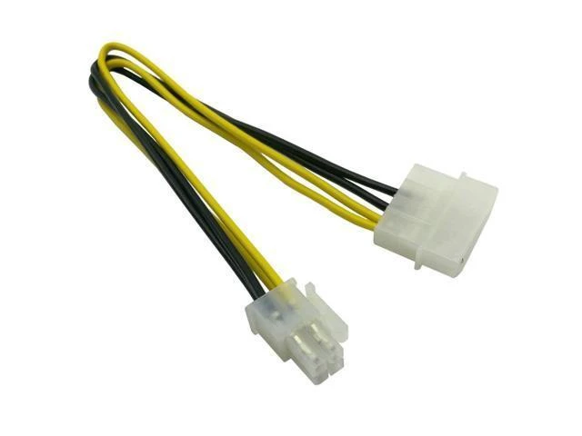 Alt view image 5 of 8 - (3-Pack) 4 Pin Molex Connector, LP4 Molex to ATX 4 Pin Connector Auxiliary Power Adapter Cable 9.5-inch (24cm)