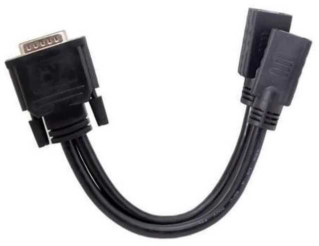 Alt view image 5 of 6 - DisplayPort DP Dual to DMS-59Pin Cable DMS-59Pin Male to Dual DP DisplayPort Female Splitter Cord for PC Graphics Card