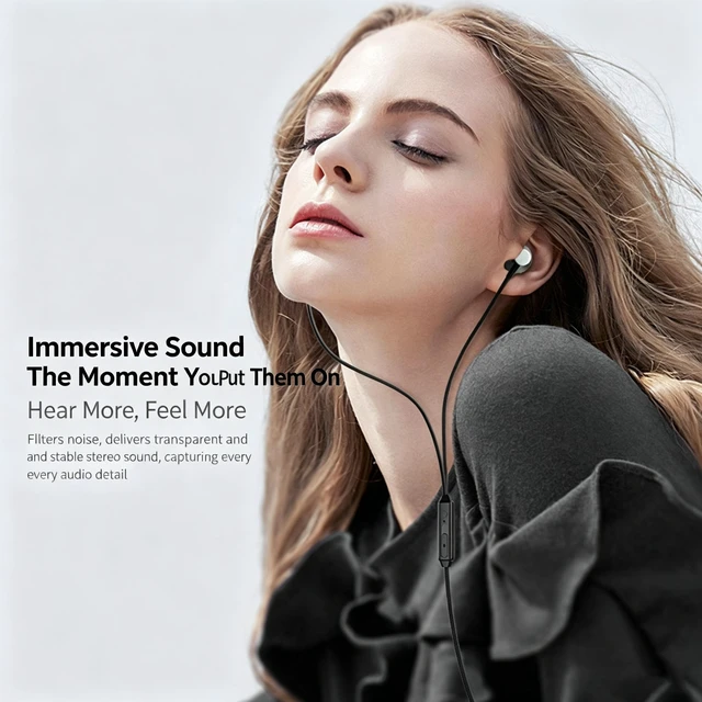 Alt view image 8 of 10 - SOEWIOU Type-C Wired Earphones, In-Ear Headphones with Deep Bass Sound, Inline Remote Control & Microphone, USB-C Earbuds for Music, Gaming, Calls, Smartphones & Tablets
