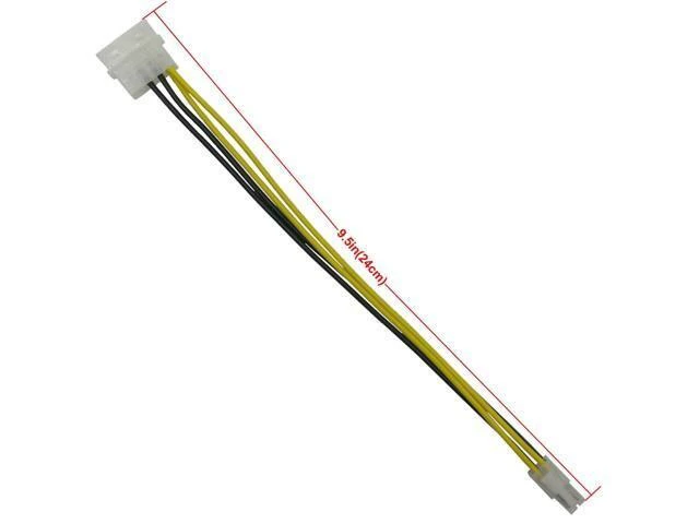 Alt view image 8 of 8 - (3-Pack) 4 Pin Molex Connector, LP4 Molex to ATX 4 Pin Connector Auxiliary Power Adapter Cable 9.5-inch (24cm)