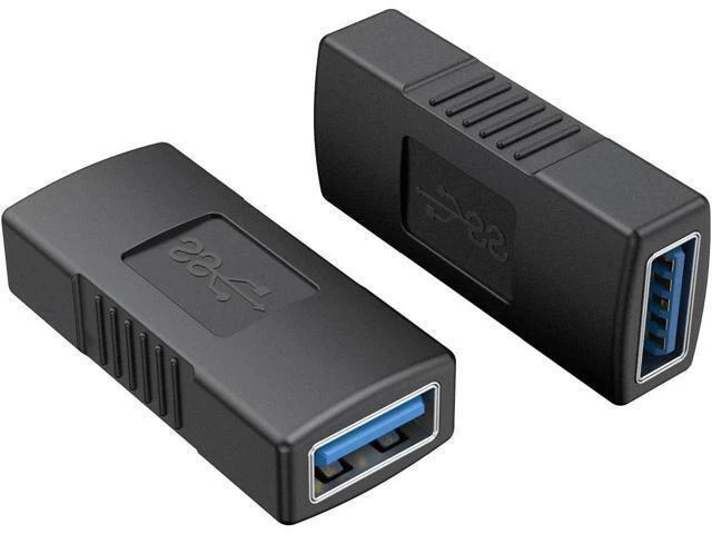 Alt view image 8 of 14 - USB 3.0 Coupler 2 Pack USB 3.0 Type A Female to Female Extension Adapter USB to USB Adapter Black