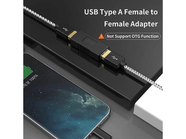 Alt view image 10 of 14 - USB 3.0 Coupler 2 Pack USB 3.0 Type A Female to Female Extension Adapter USB to USB Adapter Black