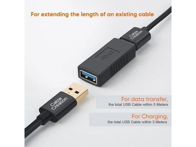 Alt view image 12 of 14 - USB 3.0 Coupler 2 Pack USB 3.0 Type A Female to Female Extension Adapter USB to USB Adapter Black