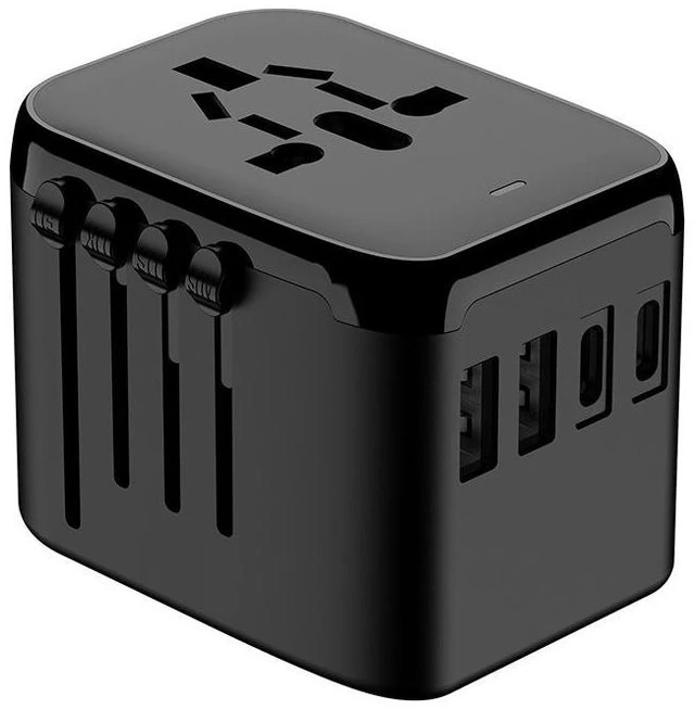 Alt view image 6 of 7 - Universal Travel Adapter Dual USB-C and Dual USB-A Charger 5A International Power Plug Adapter All-in-One Multi-Country Wall Charger Converter for 150+ Countries Global Travel