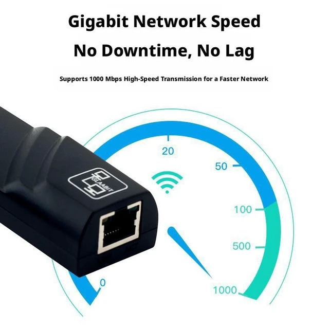 Alt view image 11 of 11 - SOEWIOU USB-C to RJ45 Gigabit Ethernet Adapter, Type-C to LAN Network Converter, Plug & Play for Laptop & Tablet