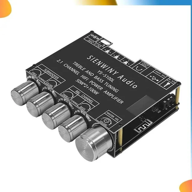 Alt view image 5 of 8 - YS-S100L Bluetooth 5.0 Subwoofer Amplifier Board 2.1 Channel Audio Amplifier Board Module Digital Power Amplifier Board