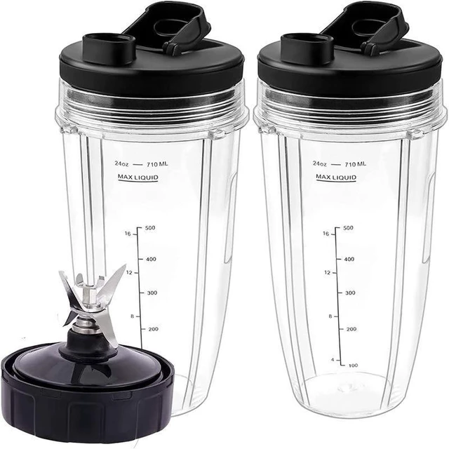 Alt view image 8 of 14 - SOEWIOU Replacement Parts for Nutri Ninja Blender, 32oz Large Cup with Lid & Blade Assembly Kit