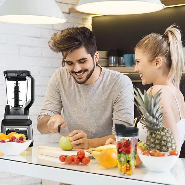 Alt view image 12 of 14 - SOEWIOU Replacement Parts for Nutri Ninja Blender, 32oz Large Cup with Lid & Blade Assembly Kit