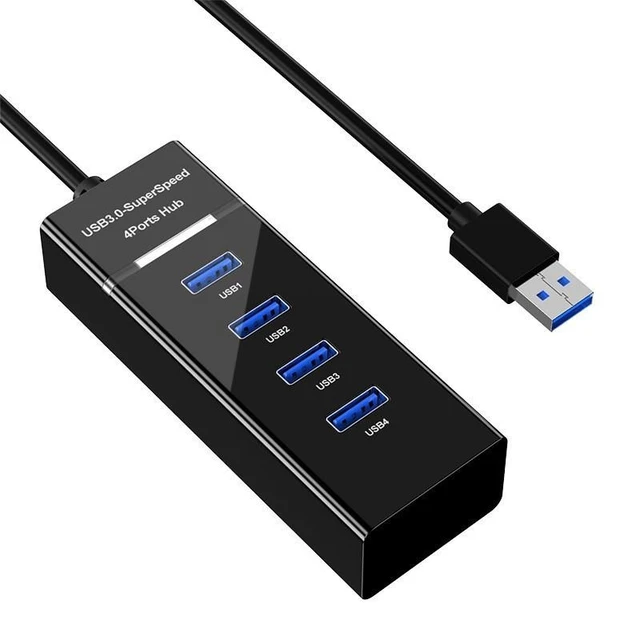 Alt view image 8 of 9 - SOEWIOU USB 3.0 4-Port High-Speed Hub, 1-to-4 Multi Splitter Expansion Dock for Laptop PC