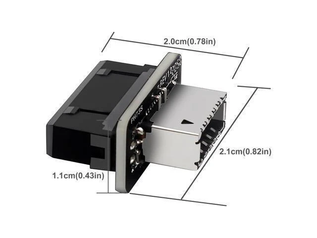 Alt view image 11 of 12 - USB 3.2 Gen 1 to USB 3.2 Gen 2 Header Adapter, USB 3.1 Type-E Key-A to USB 3.0 20 Pin Header Converter for Type C Motherboard (Vertical Type)