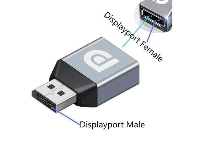 Alt view image 11 of 14 - Displayport Female to Displayport Male Adapter Converter 8K@60Hz DP 1.4 Male to DP Female Adapter Extender for Laptop PC TV Monitor