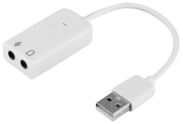 Alt view image 11 of 12 - USB Sound Card, External Stereo Sound Adapter Splitter Converter for Windows and Mac, Plug & Play, No Drivers Needed