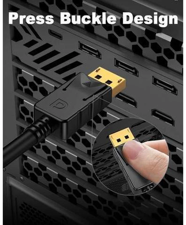 Alt view image 9 of 14 - DisplayPort to VGA Cable 6FT/1.8M, Displayport to VGA Adapter Gold Plated 1080P@60Hz for Monitor, Laptop, PC, TV, Projector (Not Bidirectional)