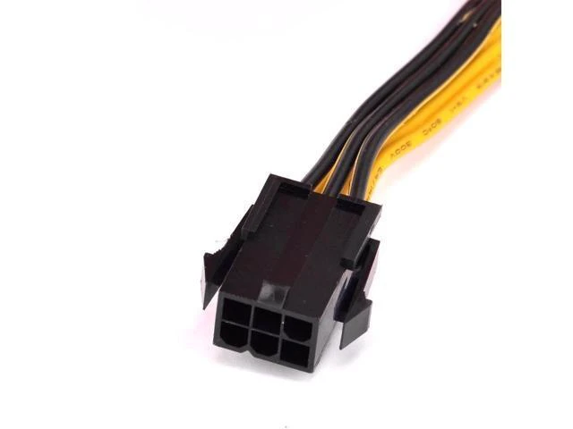 Alt view image 8 of 12 - PCIe GPU 6pin 1 to 4 way 6+2Pin Female to Male Extension Cable PCI-e Graphics card 6Pin to 8pin power supply Port Multiplier