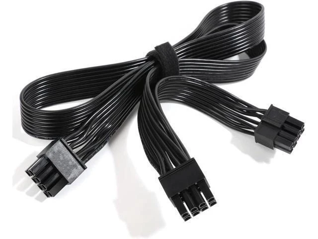 Alt view image 5 of 8 - PSU CPU 8 Pin to Dual 8 and (4+4) Pin EPS Cable Male to Male CPU Power Cable for Seasonic Focus Prime ROG Thor Strix Modular Power Supply (70cm+15cm)