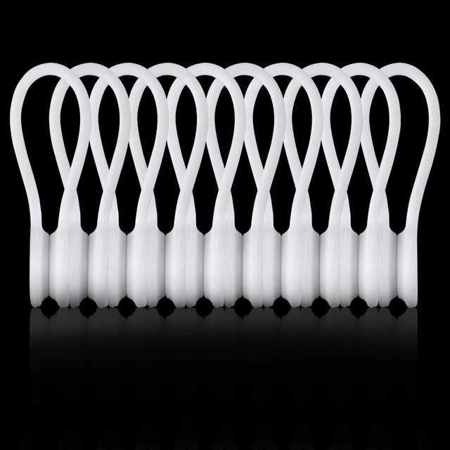 Alt view image 8 of 14 - Reusable Magnetic Cord Ties,Magnetic Cable Ties(10-Pack, White) | Magnetic Cable Organizer,Silicone Twist Ties for Cable Bundling, Organizing, Earphone Cords Wrap,Bookmarks & Fridge Magnets